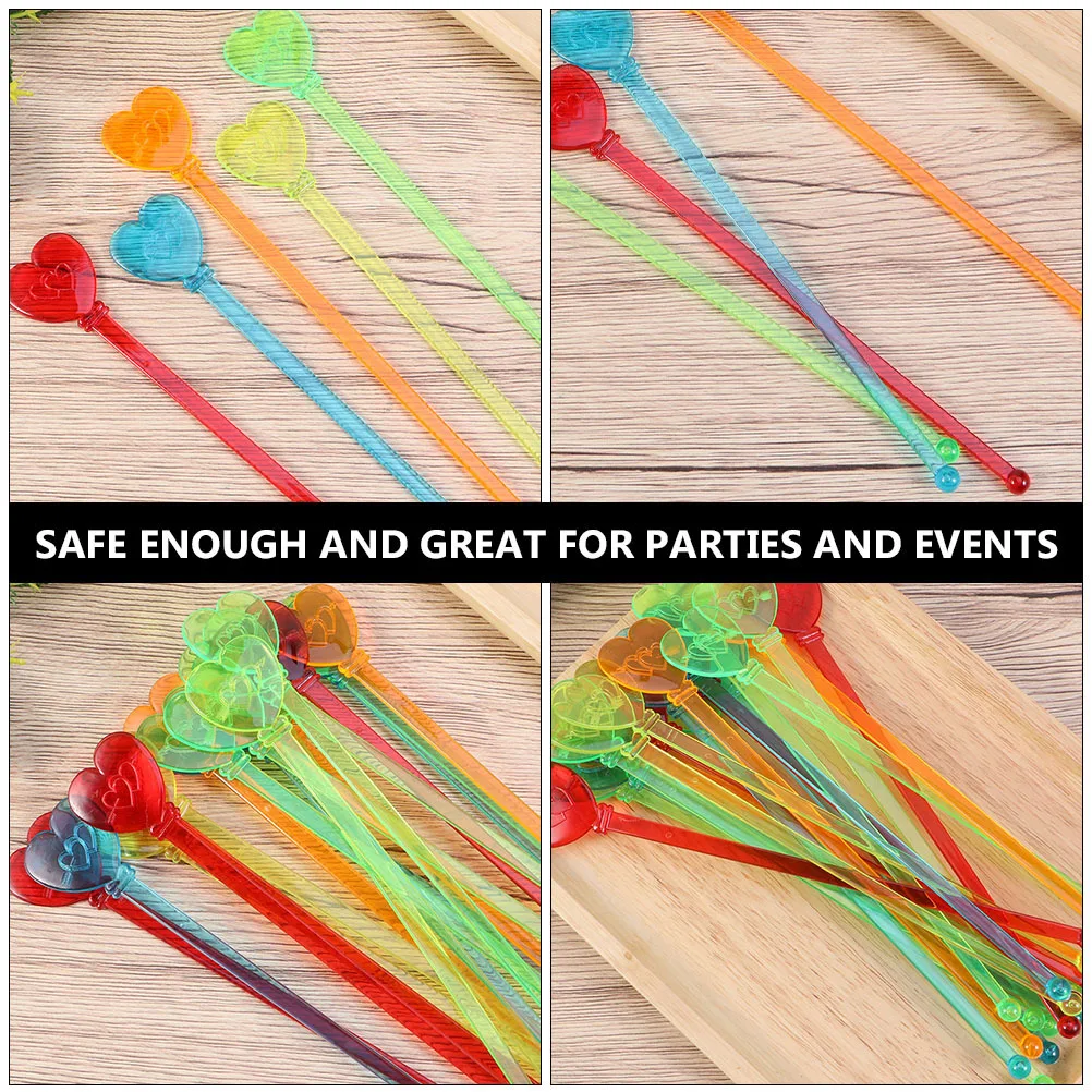 

Swizzle Sticks Stirring Rods for Cocktails Reusable Drink Stirrers Vibrant Colors Premium Material Safe Events Home Bar Coffee