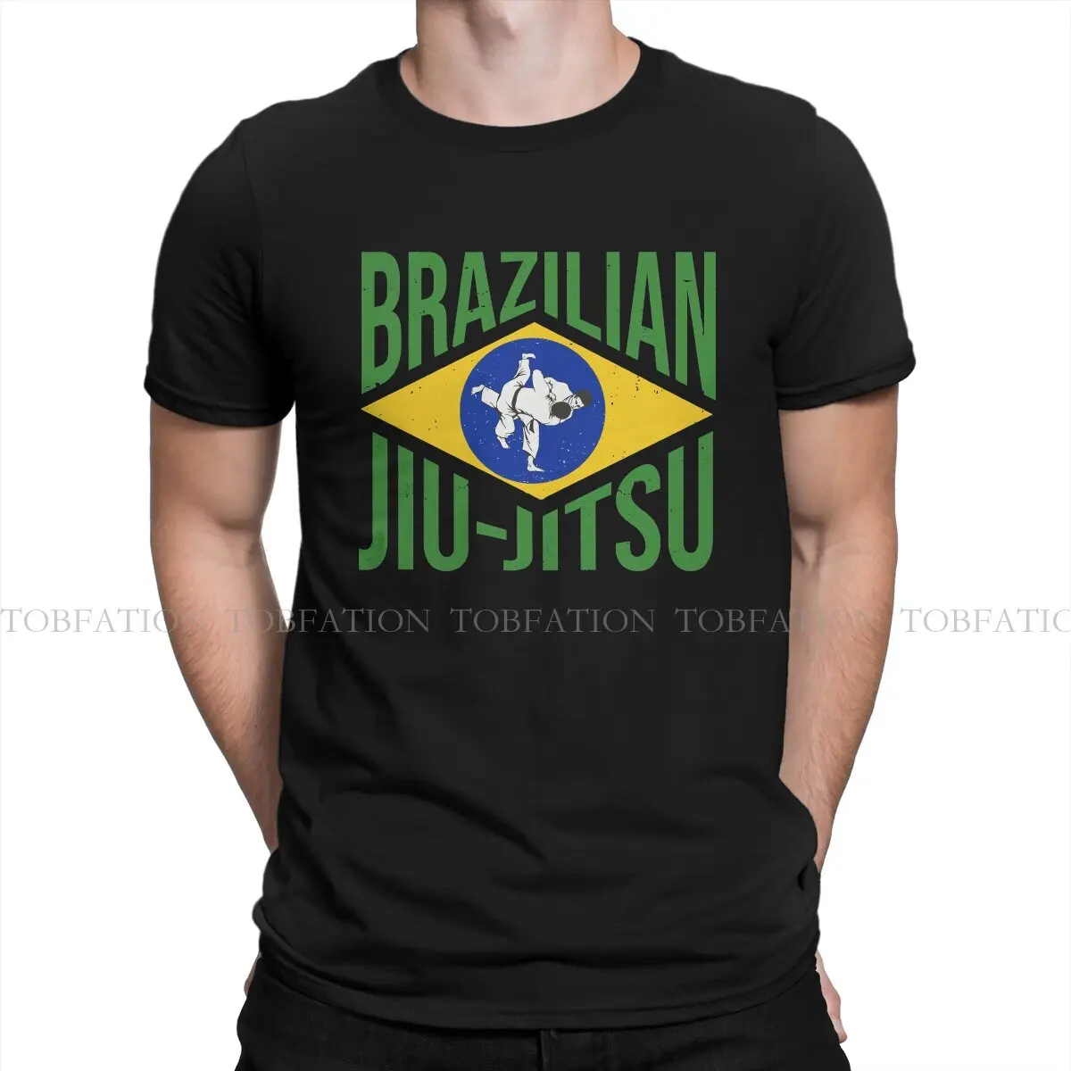 Jiu Jitsu BJJ Brazilian Martial Arts Lovers Tshirt Classic Graphic Men's Tees Tops Oversized Cotton Crewneck T Shirt