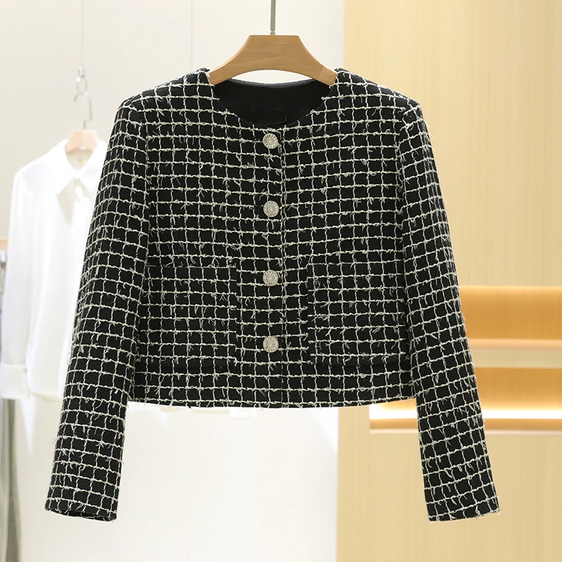 beixini-9-woolen-ort-jaet-sparkling-sequin-plaid-sle-spring-new-brand-women's-faion-slimming-stand-fit-polyester