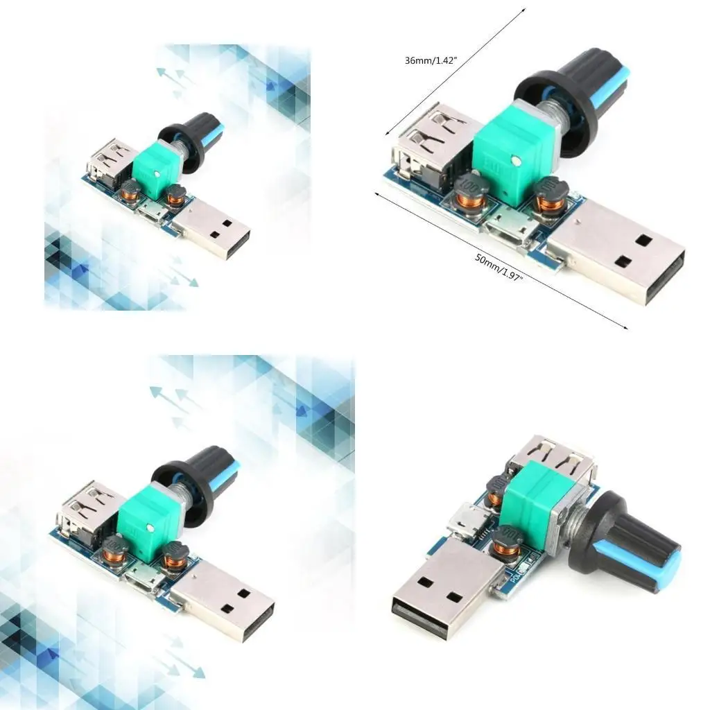 

Y1UD Speed Controller 5W USB Fan Volume Speed Stepless Governor Module