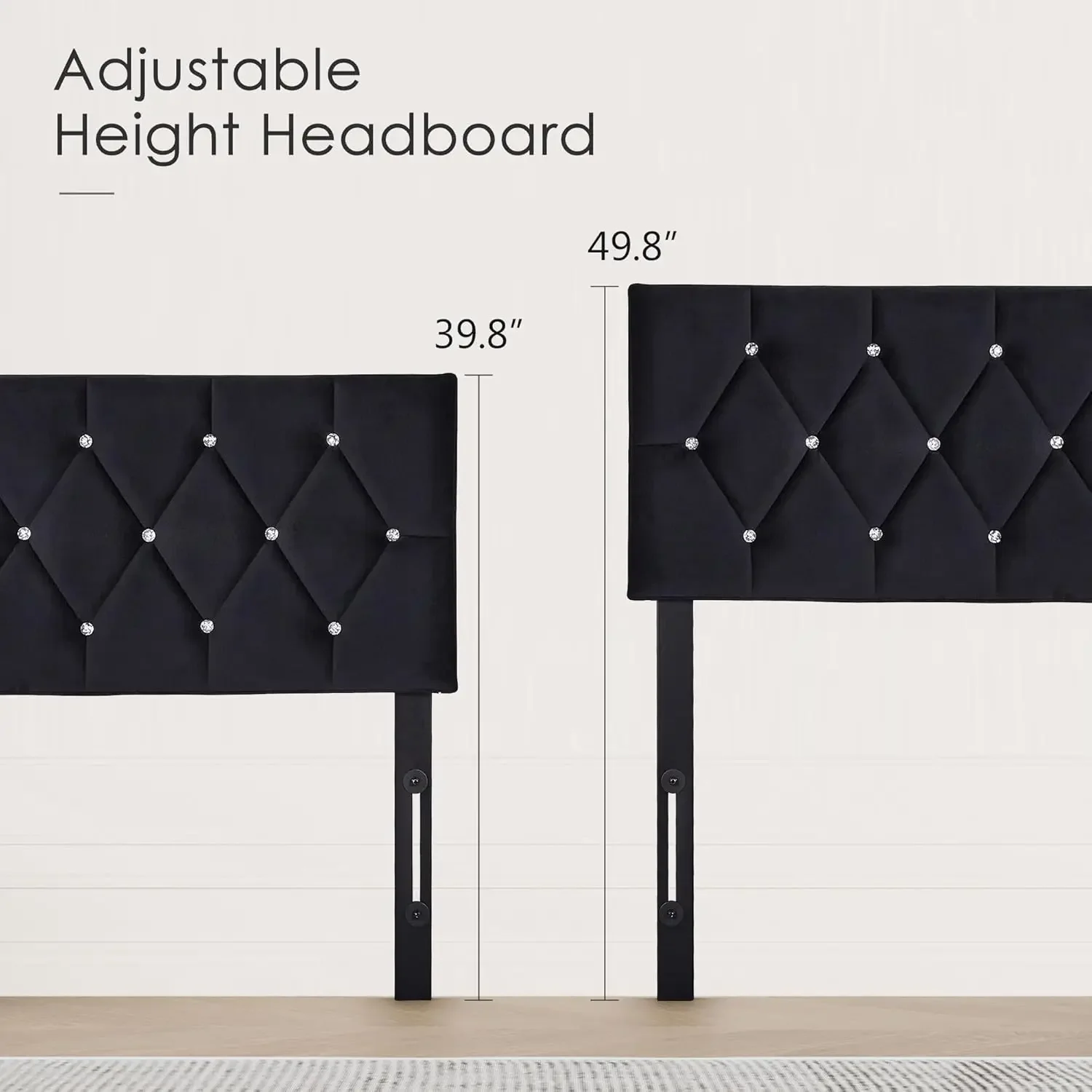 Headboard King Size with Diamond Tufted Bed Headboard, with 6 Adjustable Positions from 39.8