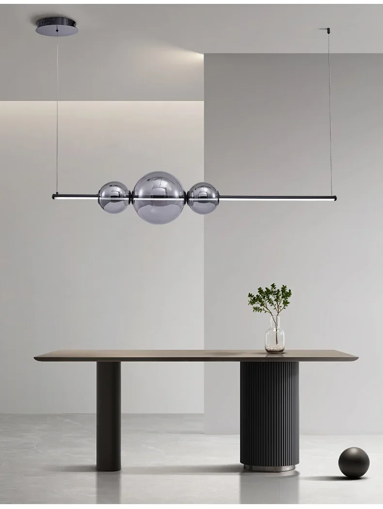 Dining Room Island LED Chandelier Creative Restaurant Glass