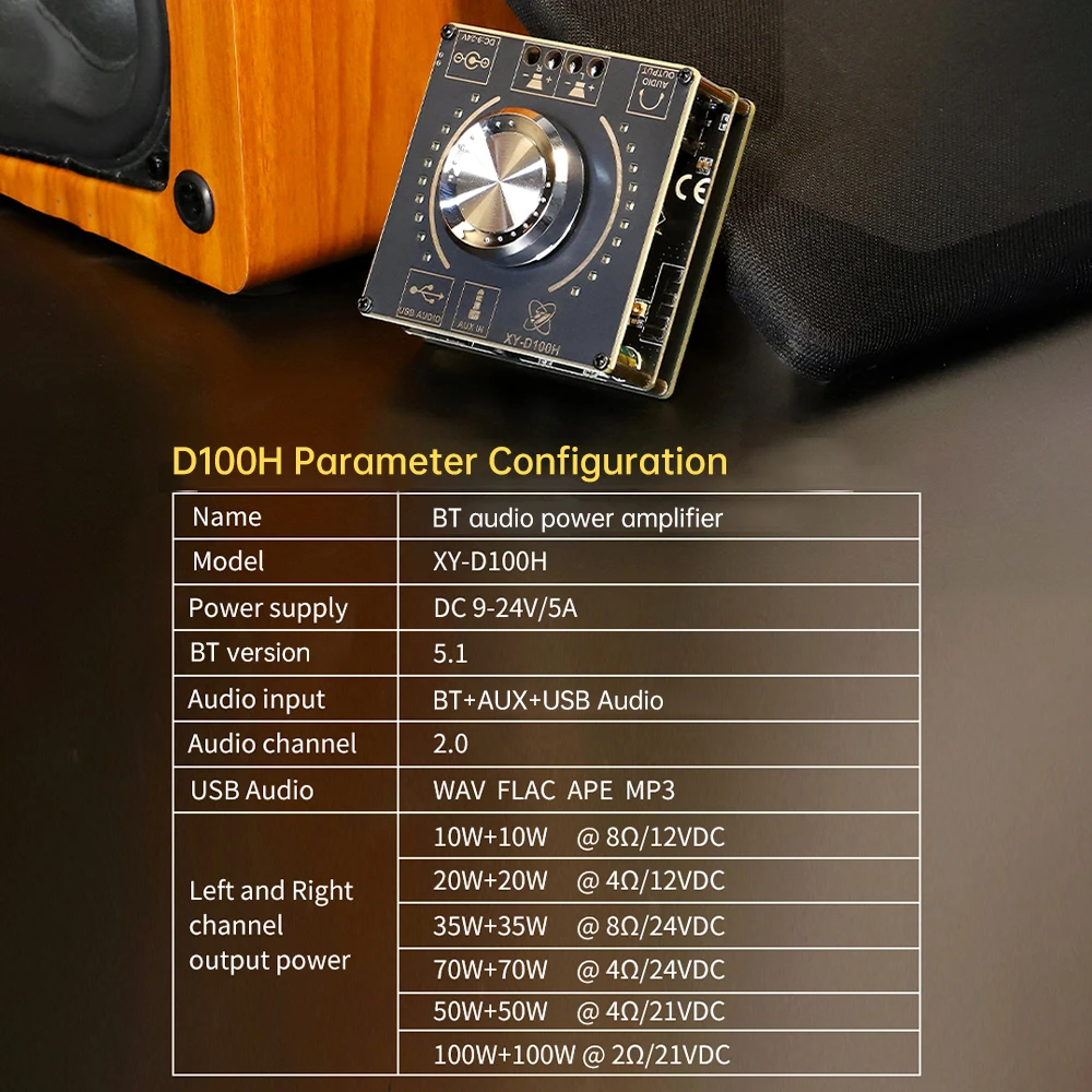 XY-D100H HIFI مستوى 100Wx2 5.1 بلوتوث مكبر صوت ستيريو رقمي صغير مكبر كهربائي مجلس TPA3116 وحدة يدعم التطبيق #6
