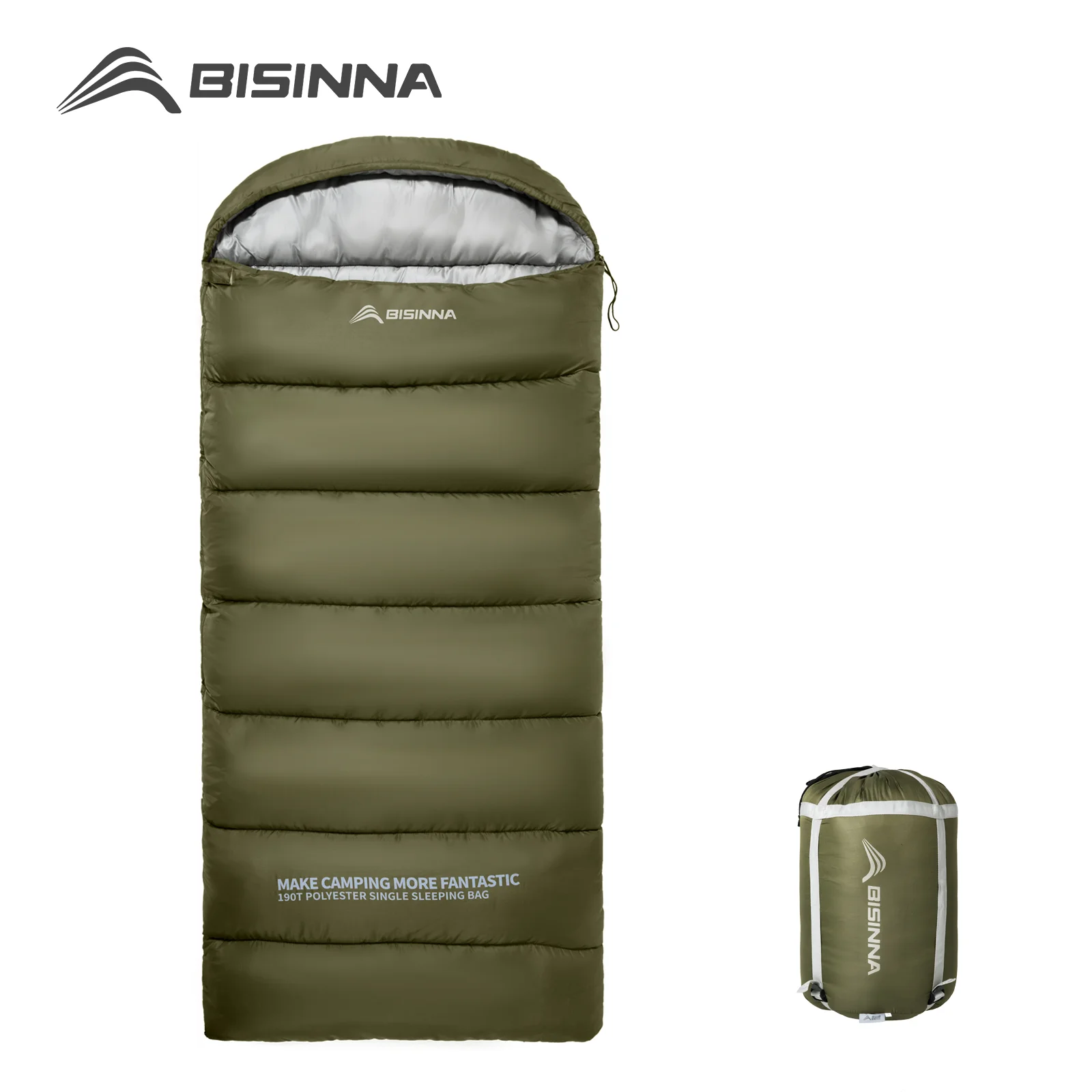 BISINNA Camping Sleeping Bag Lightweight Warm Envelope Backpacking Adult Graphene Fiber Sleeping Bag for Outdoor Travel Hiking