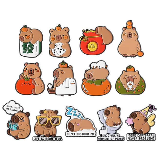 Pines Brooch Creative Personalized Cartoon Dolphin Style Set Badge Brooches on Clothes Badges on Backpack Women's Brooches Pins
