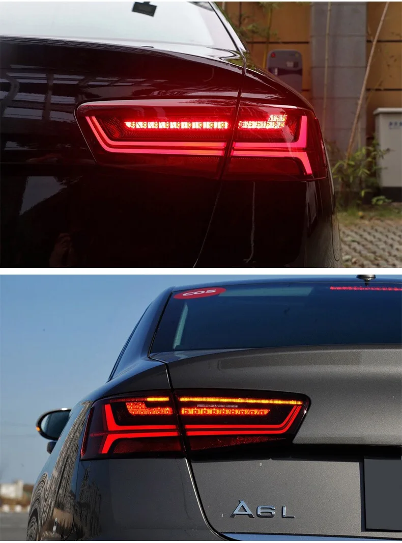 SJC Plug And Play Auto-LED-Rücklicht für AUDI A6 2012–2015, Upgrade auf 2016, LED-Licht, Rückleuchte, Rücklicht