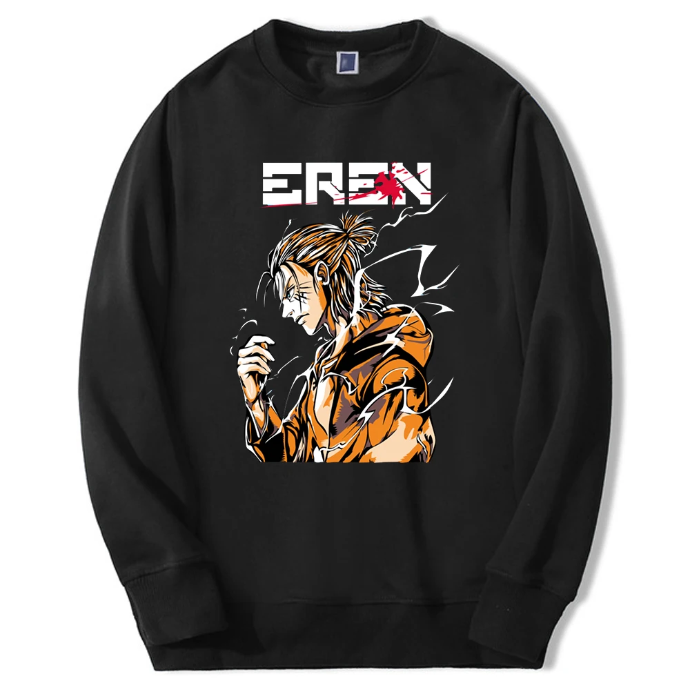 

Attack On Titan Japan Mangas Anime Crewneck Sweatshirts Men Levi Eren Hoodies Fleece Fleece Pullover Moletom Sudadera Anime