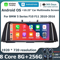 Android 14 10.25 Inch For BMW 5 Series F10 F11 2010-2016 CIC NBT System 1920*720P Carplay Auto Radio GPS Navigation Multimedia