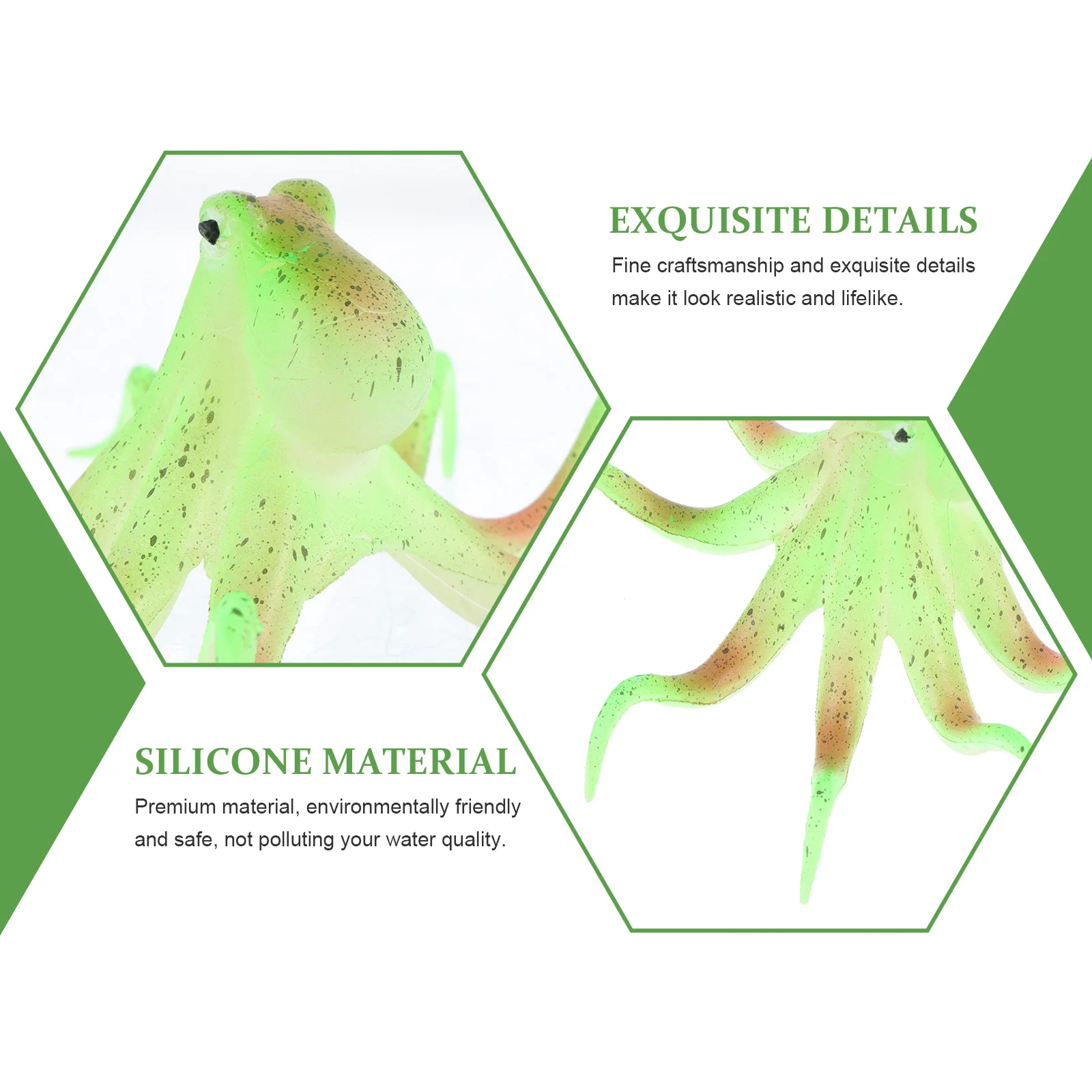 

Glowing Octopus Aquarium Decor Artificial Silicone Underwater L scape Accessory Environmental Friendly Safe Fish Tank naments