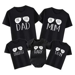 Family Matching Tshirts One Cool Dad Mum Daughter Son Baby Matching Shirts Summer Cotton Family Look Clothes Family Gifts