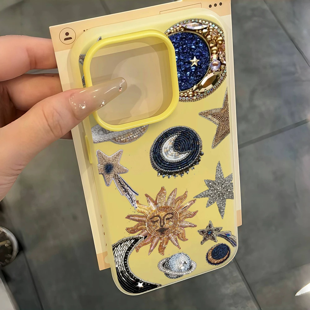 Für iPhone 17 15 16 14 Pro Max Hülle Plus Luxus Sterne Mond INS Cover Für iPhone 13 11 12 ProMax XS XR 8 Plus Bonbonfarben Hüllen – Detail 9