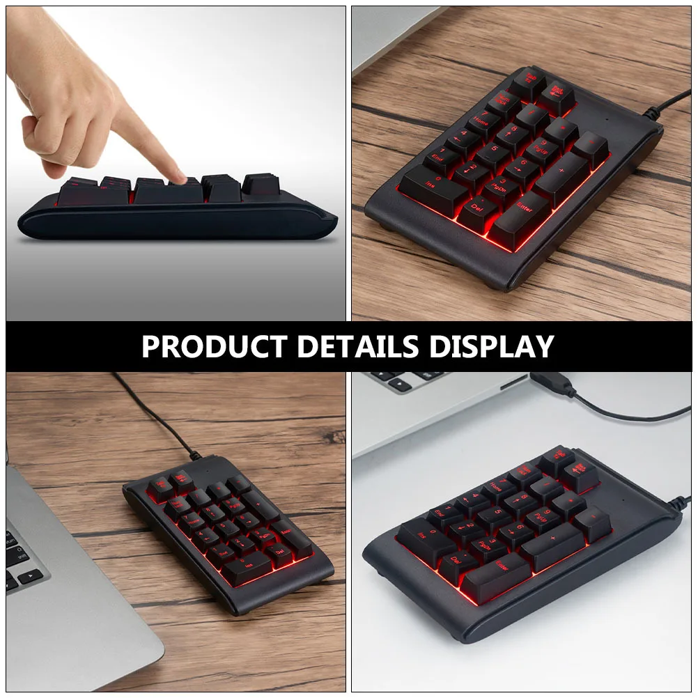 لوحة مفاتيح رقمية USB صغيرة خفيفة الوزن وصغيرة الحجم ومحمولة ولوحة مفاتيح رقمية بتصميم إبداعي لأجهزة الكمبيوتر المحمول والمكتب والألعاب المحمولة #5