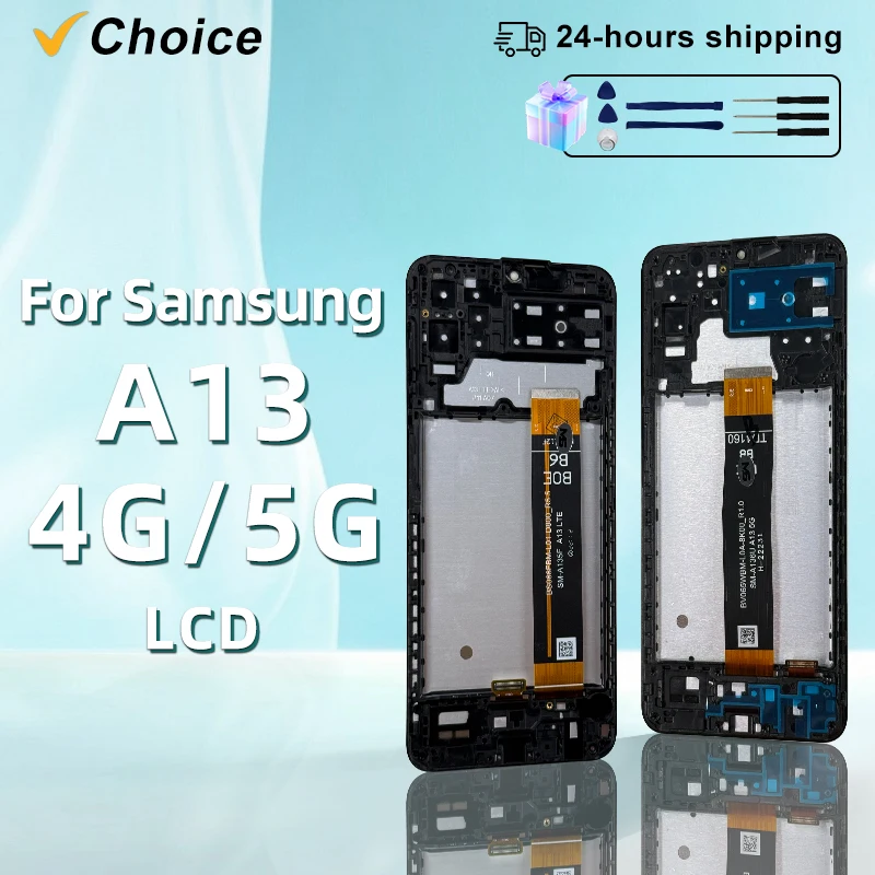 IPS For Samsung A13 4G 5G LCD A135M A136W Touch Screen Digitizer Assembly For Galaxy SM-A135F LCD SM-A136U Display Replacement