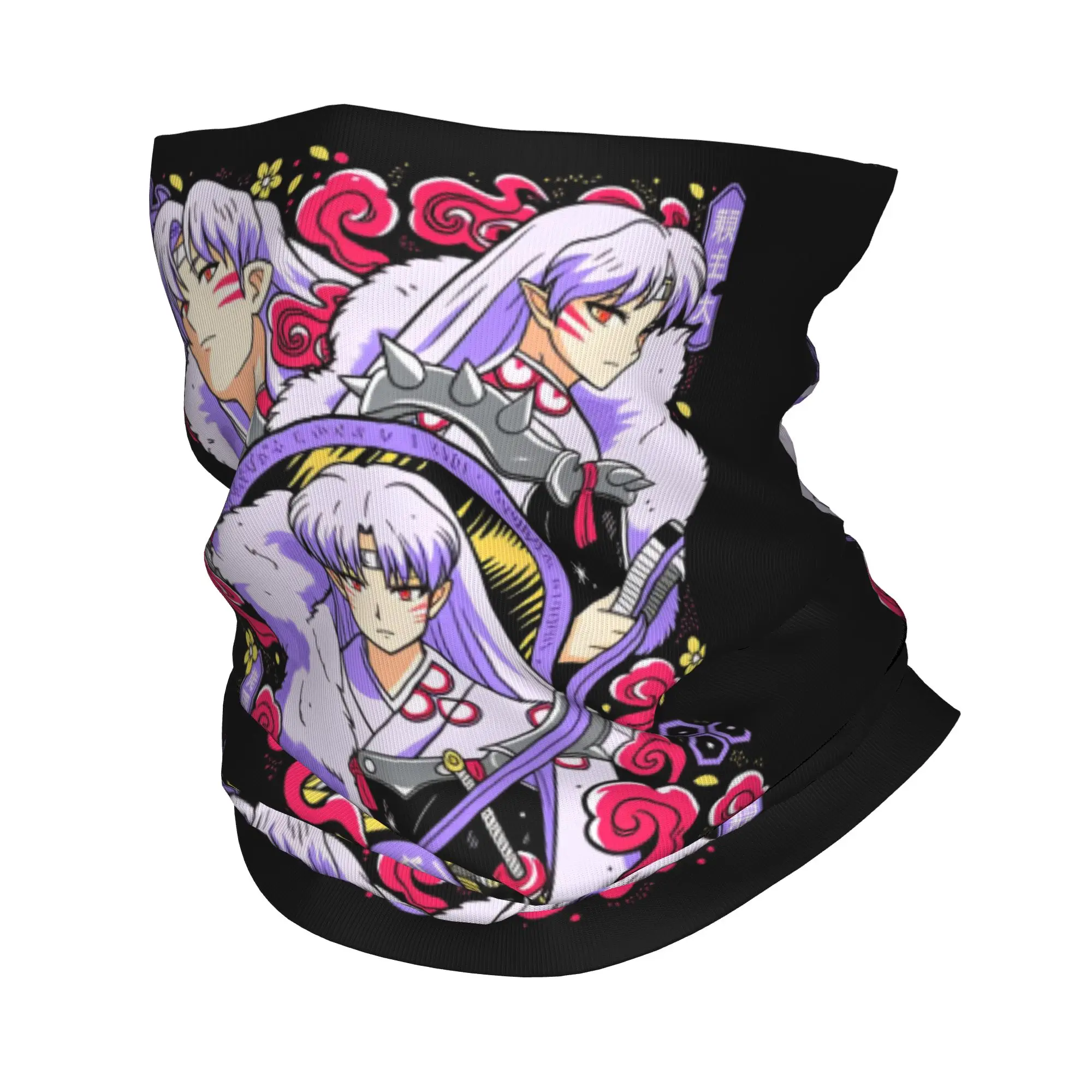 Inuyasha SesshōmaruAnime  Bandana Neck Gaiter for Ski Camping Women Men Wrap Scarf Manga  Balaclava Warmer