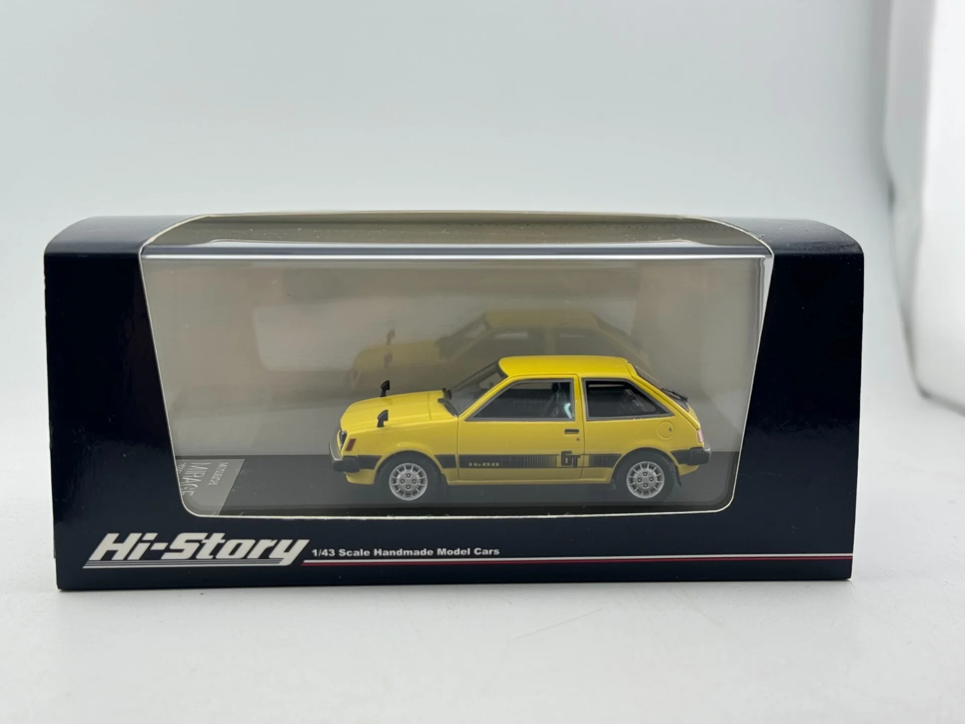 Modèle de voiture en résine Mitsubishi Mirage à l'échelle 1/43 de Hi Story