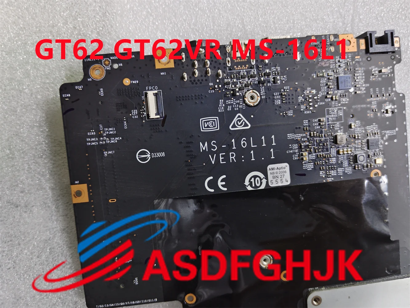 Original for MSI GT62 GT62S GT62VR laptop motherboard MS-16L1 MS-16L11 test OK