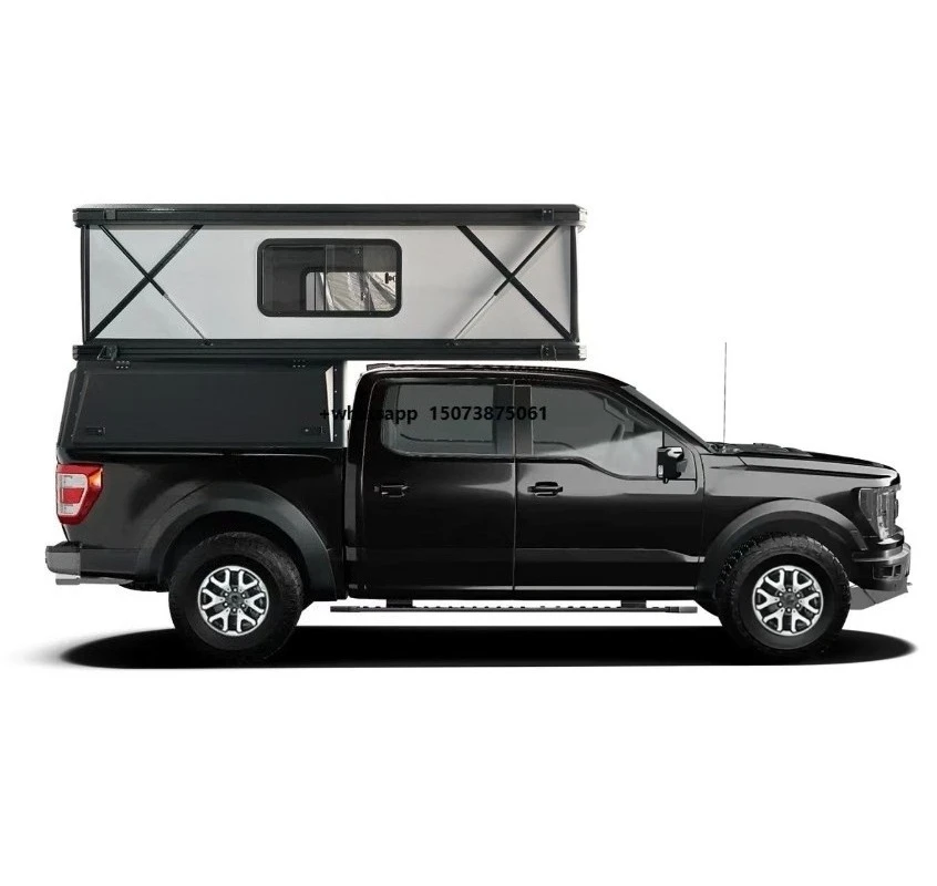 2-Person Waterproof Aluminum Foldable Car Rooftop Tent Pickup Truck Off-Road Hard Shell Roof Top for Camping