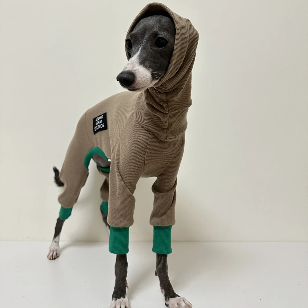 Clothing for Dogs Cute Winter Puppy Clothes Autumn Warm 4-legged Cotton Coffee Coat for Italian Greyhound Whippet Dog Sweatshirt