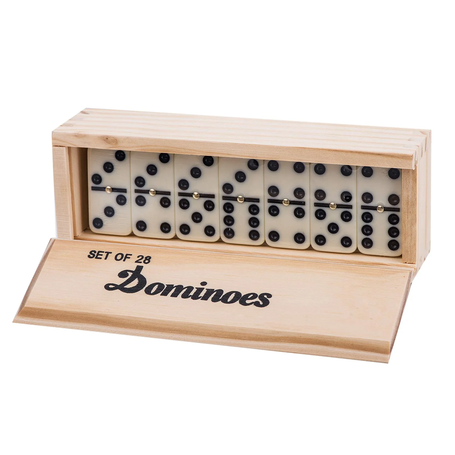 Scatola di legno Set di domino Set di nove domino Set di 28 domino Gioco di domino Tavolo di domino Treno di domino Treno messicano Domino