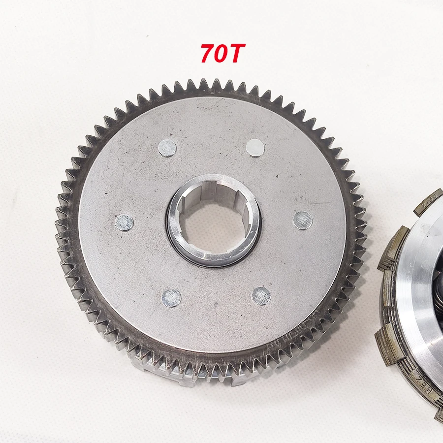 Sprzęgło 70 zębów Sprzęgło o średnicy 127 mm, 6 płytek i 6 kolumn do Zongshen, Bashan, Lycin Lifan CB CG200cc 250cc Silnik chłodzony wodą — zdjęcie 6