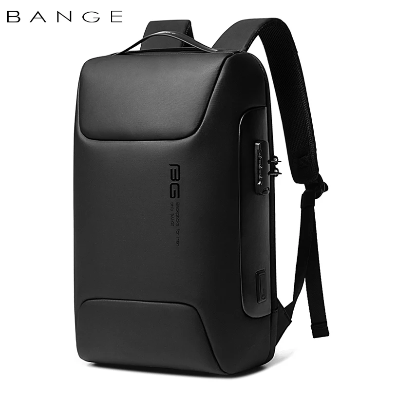 Mochila antirrobo para hombre, diseño de lujo, impermeable, para ordenador portátil, bolsa de viaje con carga USB, para negocios, 15,6