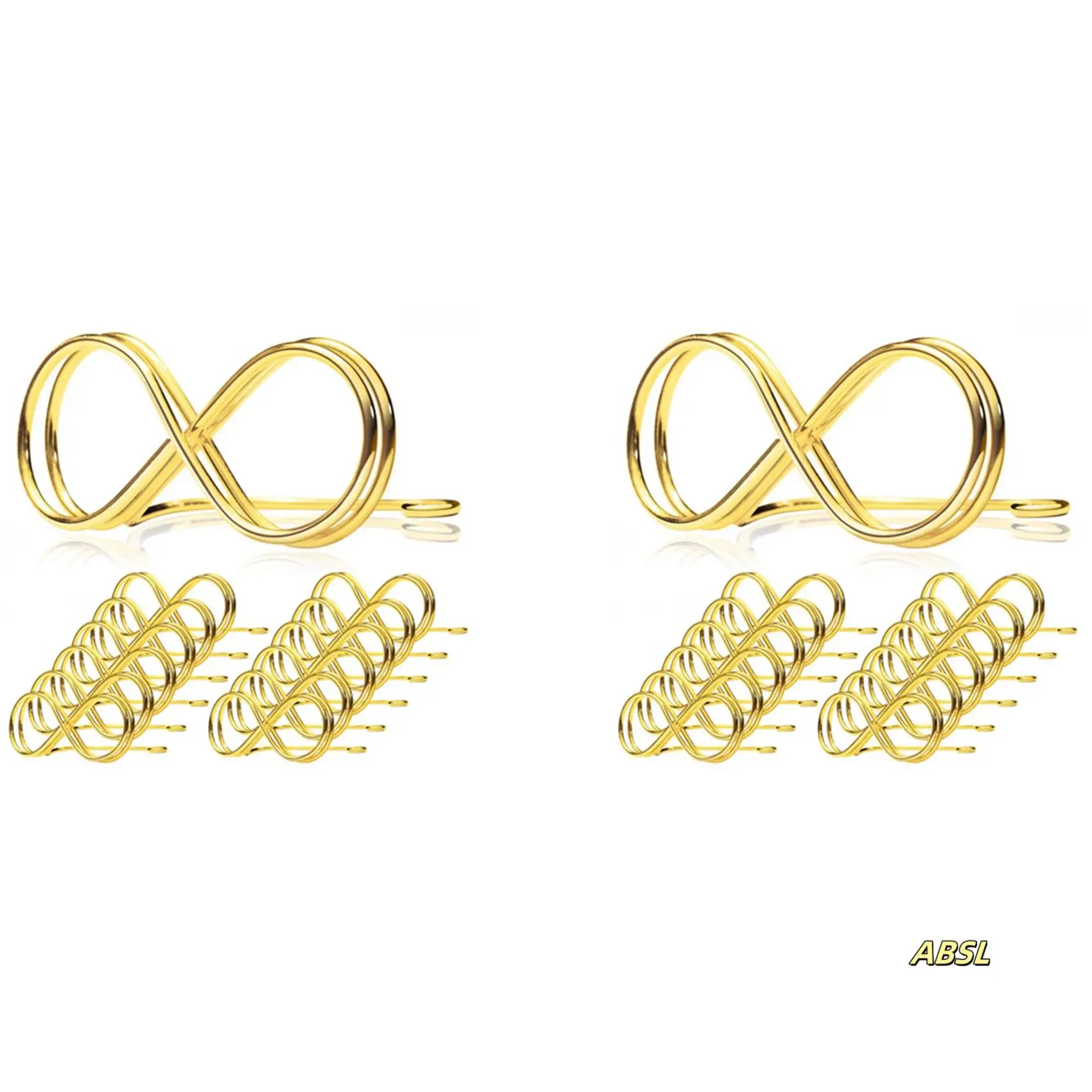 Table Number Holder Stands 24 Pack - Wedding Seating Labels Placecard Clips Photo Picture Cards Display Stand Gold