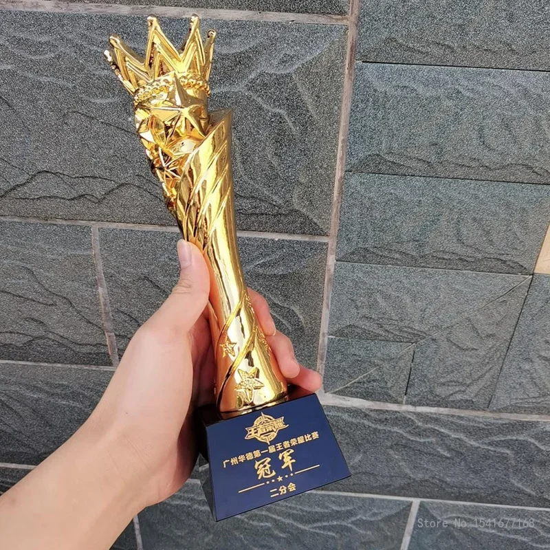 

Customized Crown Resin Trophy, Golden Cups Trophy Award Champions Sports Winner Educational Props Reward Competition Prizes, 1Pc