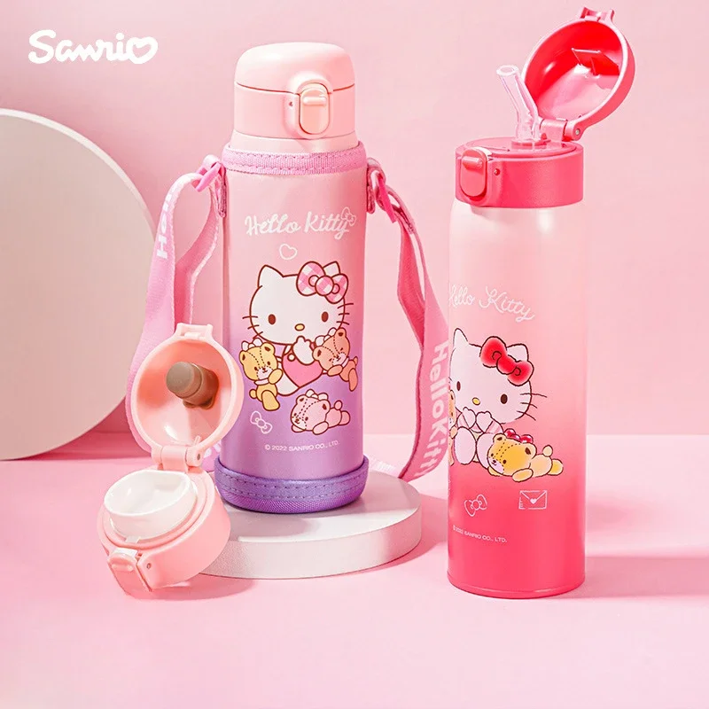 

Kawaii Sanrio Anime New Thermos Cup Kuromi HelloKitty Cinnamoroll Water Cup Large Capacity Sweet Lovely Boy Girl Birthday Gift