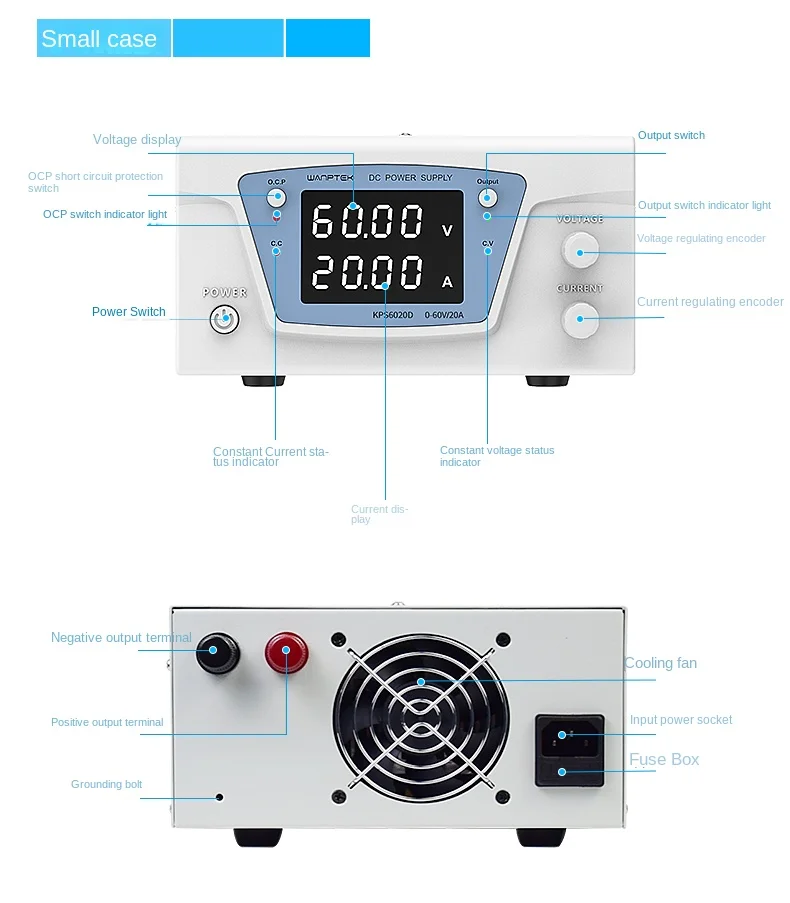 KPS3030D high-power dc adjustable power supply 30V30A electroplating aging regulated power supply