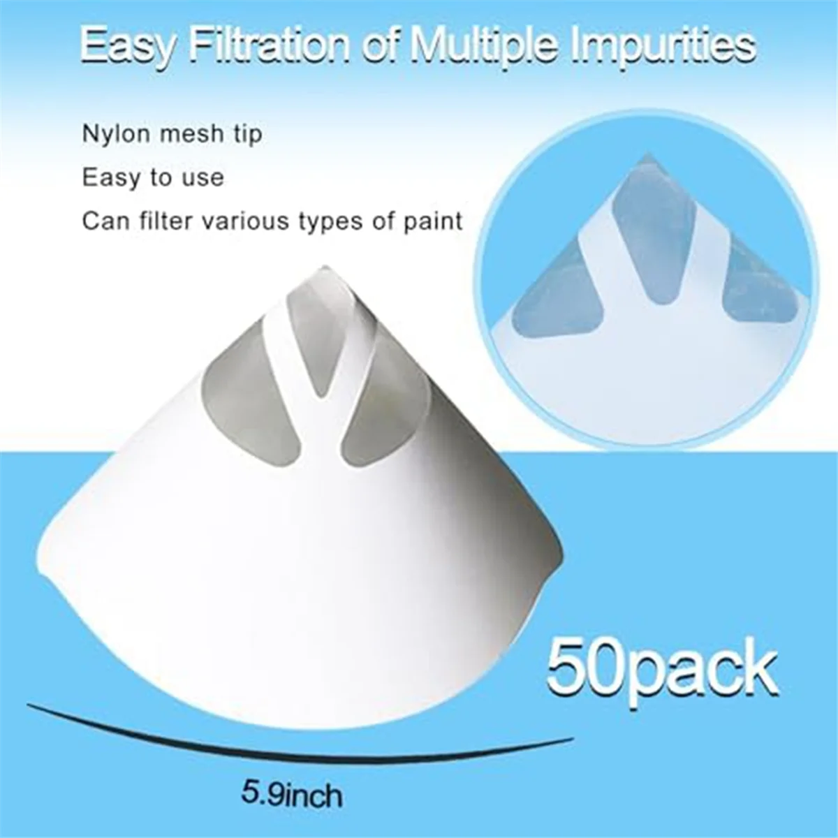

AD29-20 Oz (600 Ml) Plastic Measuring Cup, 48 Cups and 50 Sheets of Filter Paper, 1 Paint Stir Stick, for Paint Mixing,