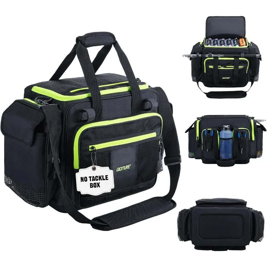 Goture حقيبة معالجة كبيرة 600D مقاومة للماء في المياه المالحة حقيبة معدات صيد الأسماك مع IPX5 إيفا أسفل SBS سحابات مخزن ما يصل إلى 6 قطعة 3700 #1