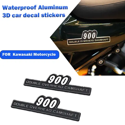 Para Kawasaki Z900 Z650 Z800 Z900RS motocicleta impermeable de aluminio 3D pegatinas de coche insignia calcomanía emblema pegatinas de motocicleta