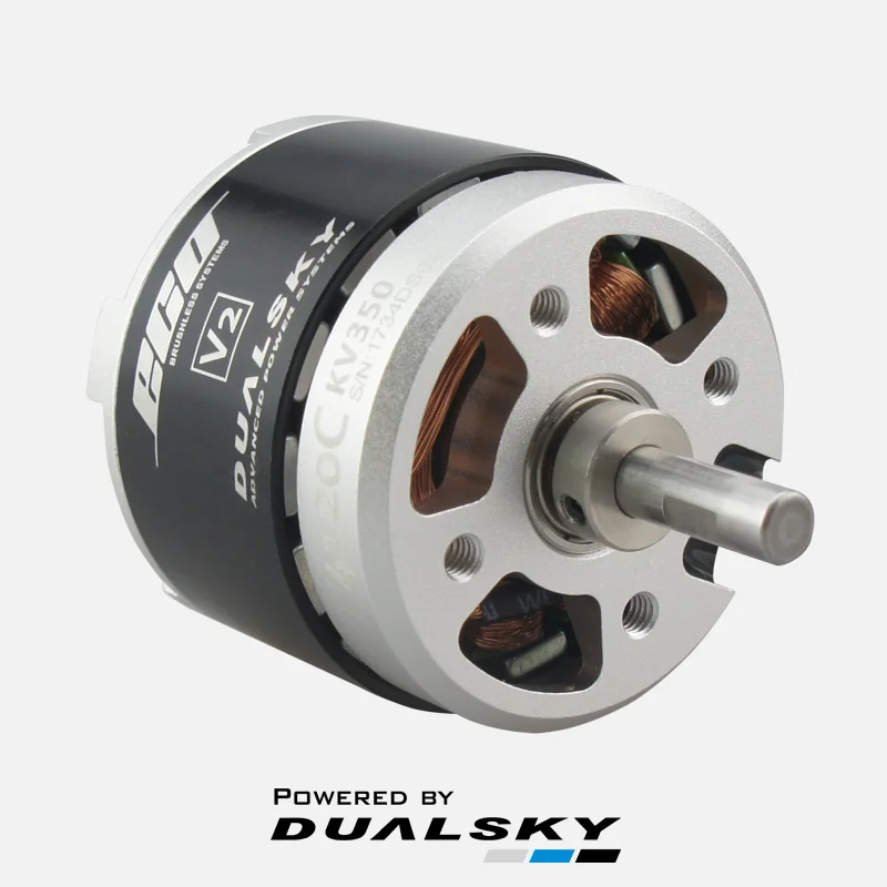 Dualsky ECO4120C Outer Rotor Motor, Performance Matches 5050EA for Fixed Wing Aircraft