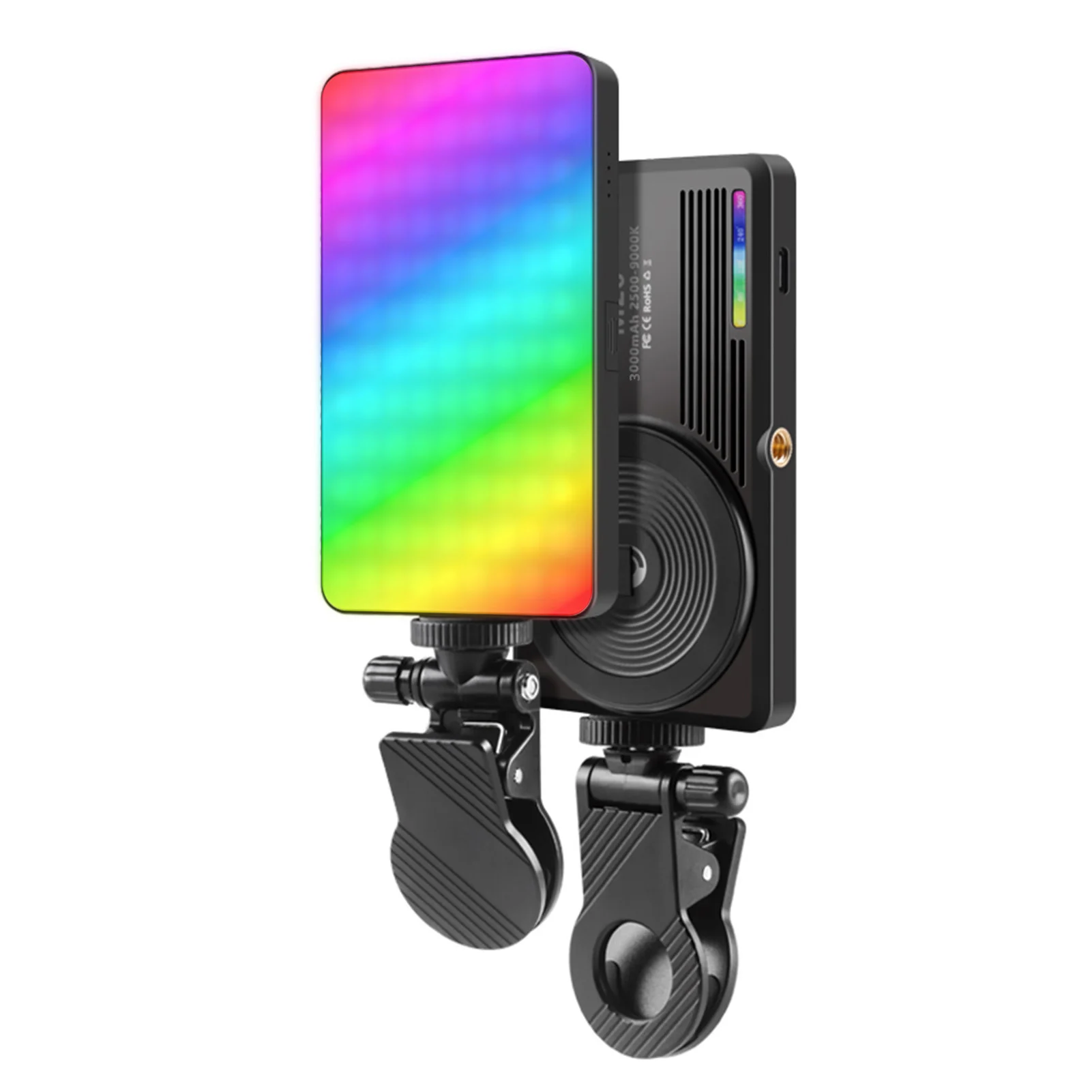 

Магнитный RGB-видеосветильник, светодиодный заполняющий свет 2500K-9000K с регулировкой яркости, 22 световых эффекта, для видеоконференций и компьютеров