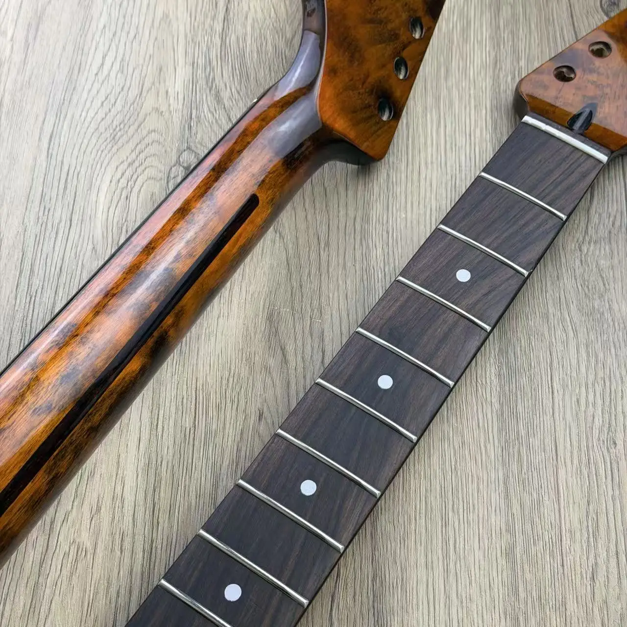 22 Fret ST Neck Stained Gloss Finish Rosewood Fretboard Nickel-silver Anti-corrosion Frets Guitar Part - view 3