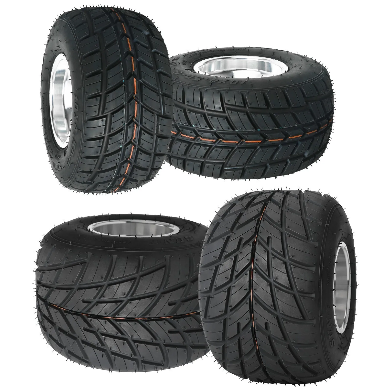 

10x4.50-5+11x7.10-5 Tires Wheels Rim for Racing Go Kart Drift Cart