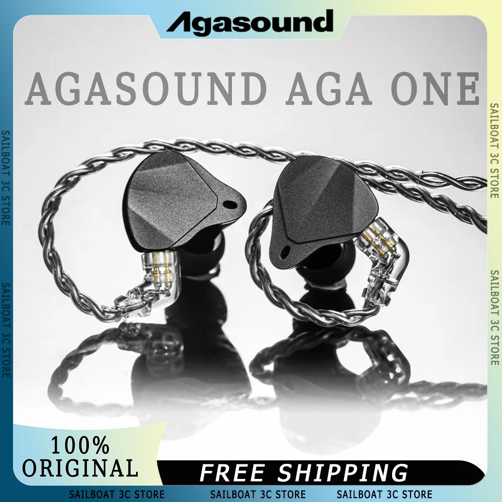 Agasound AGA ONE Wired HiFI Earphone Balanced Dual Magnetic Coil CNC Comfortable In Ear Monitor Headset Custom Music Headphone