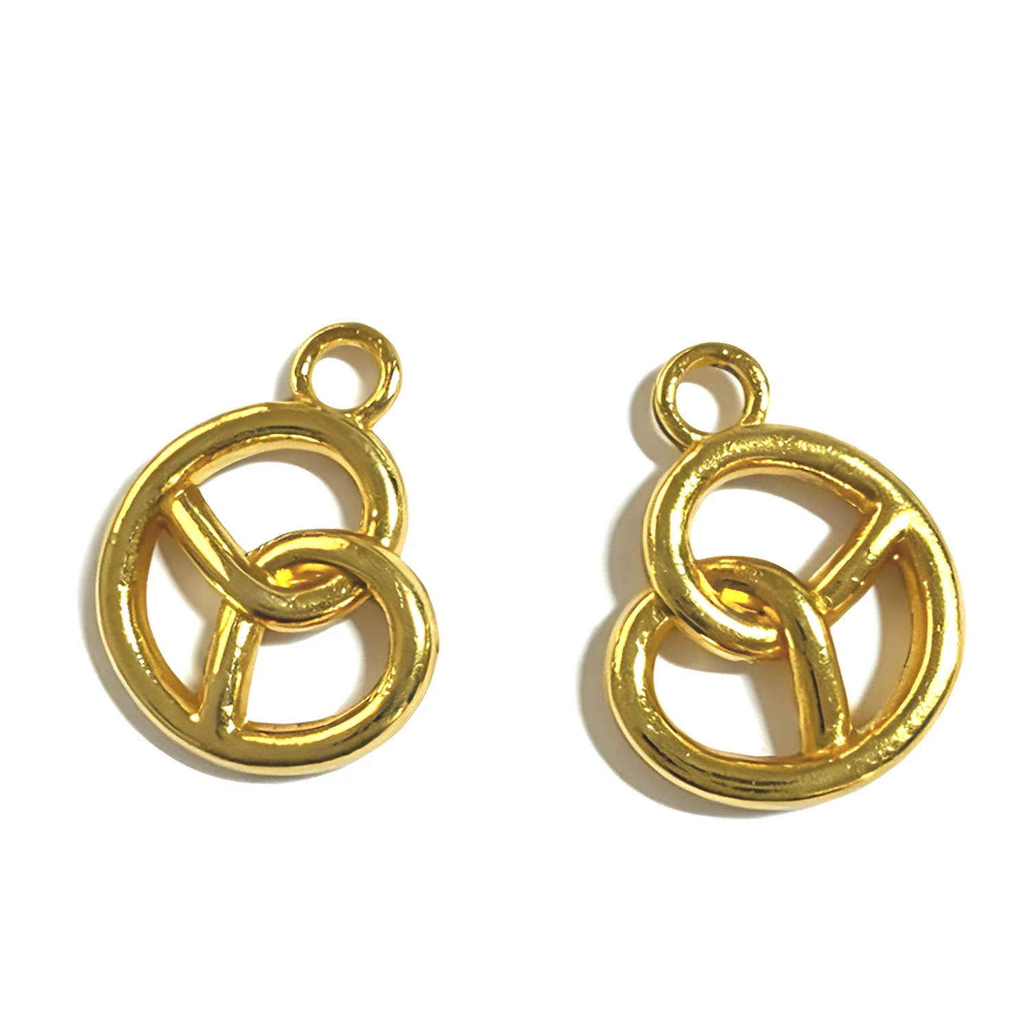 30 Stück 14 x 13 mm Loch: 2,3 mm Pretzel-Design-Anhänger H0010 – Detail 1