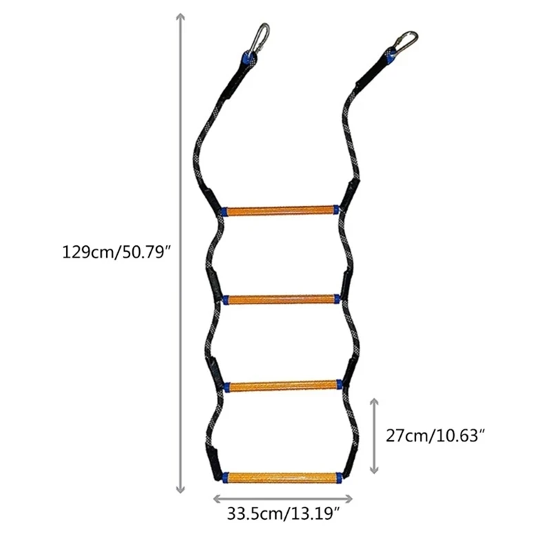 Escalera de cuerda plegable para Kayak, accesorio de 4 escalones, para barco inflable