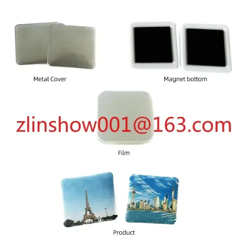 50*50mm 2*2 inch Square fridge Magnet maker Machine Kit with Paper Cutter and 100 sets fridge Magnet Materials