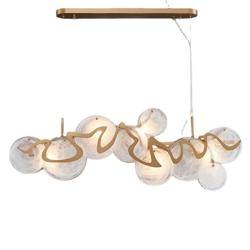 

Postmodern lamp luxury simple dining room chandelier glass art living room oval atmosphere bar learning lamp