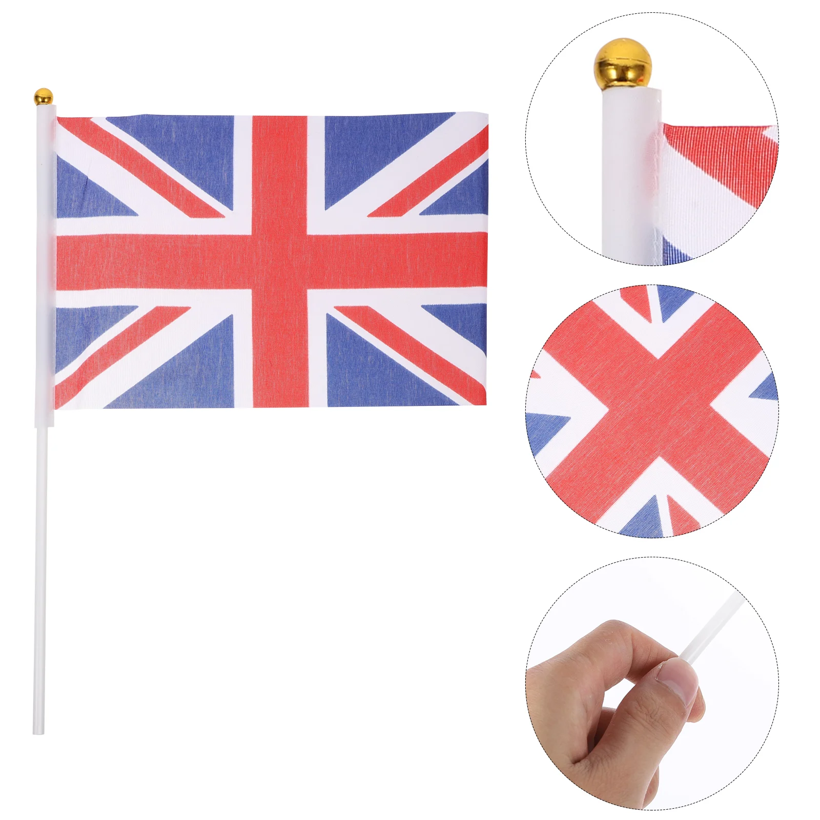 

50 Pcs Anniversary Flag Mini Banner Decoration Waving Hand British Souvenir Union Jack