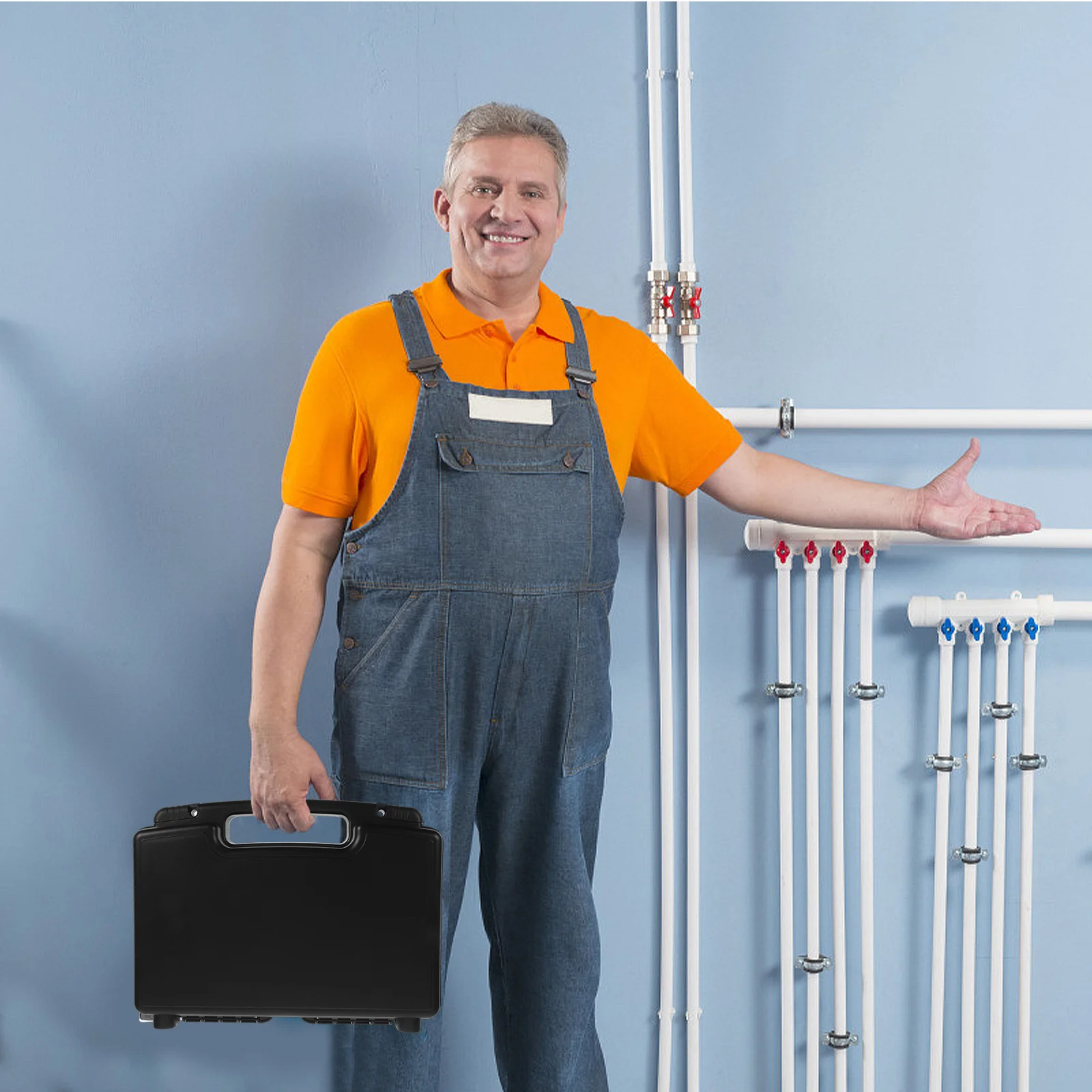 Ручной ящик для инструментов, небольшой жесткий чехол с пенопластом, портативный контейнер для хранения инструментов для обслуживания автомобиля, кемпинга, рыбалки на открытом воздухе