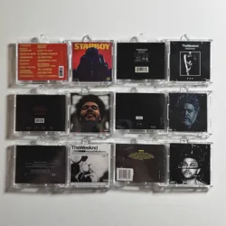 Rap The Weeknd Music CD NFC Keychain Starboy Album MINI CD Acrylic Keyring Cosplay Pendant Backpack DIY Play Songs Accessories