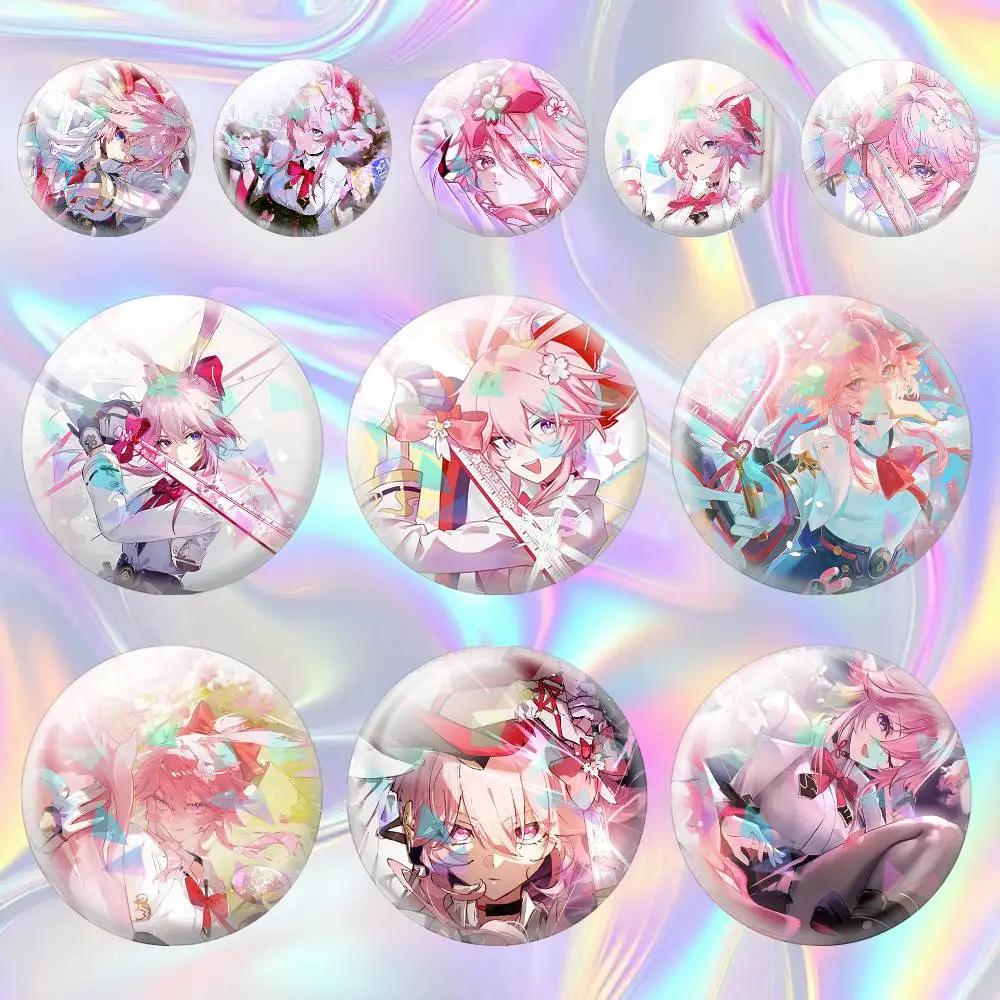

Evanescia Honkai Star Rail HSR Game 75mm 58mm 44mm 25mm Brooch Backpack Hat Pins Accessories Toys Badge