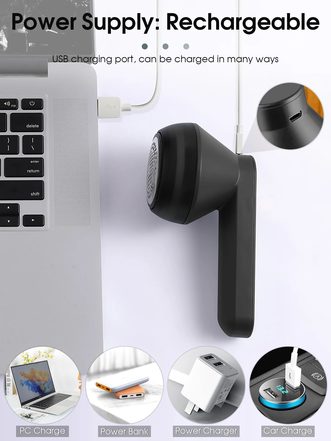 مزيل الوبر الكهربائي ملابس المنزل ماكينة حلاقة سترة النسيج الزغب المتقلب المحمولة USB شحن انفصال أداة قص الملابس