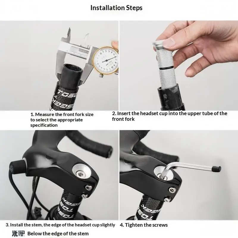 Gabelschaft-Expander 28,6mm 31,8mm Fahrrad-Steuersatz-Vorbau-Verlängerung Carbonfaser-Legierung Gabel-Expansions-Kompressionsstopfen – Detail 10