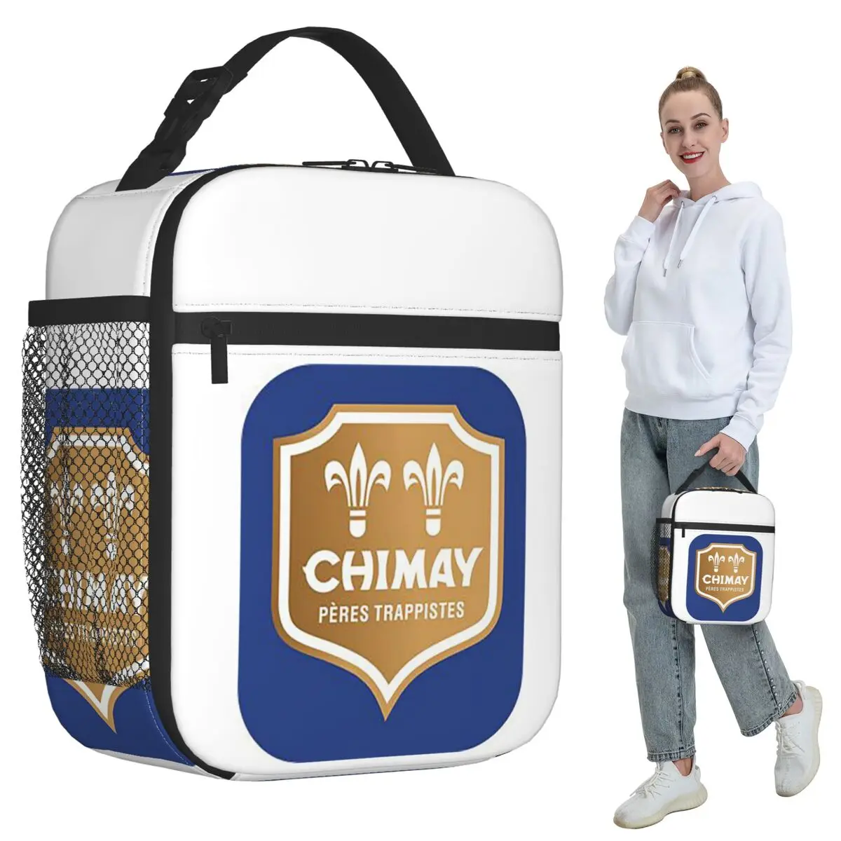 

Изолированная сумка для обеда Chimay с логотипом для женщин, термосумка для офиса, портативный контейнер для еды