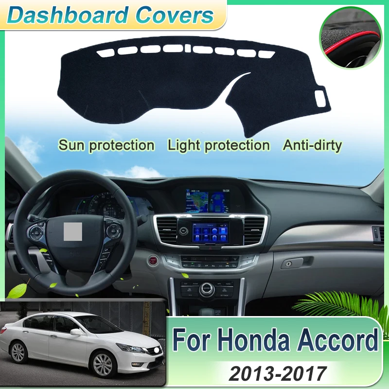 

For Honda Accord Accessories 2013~2017 2016 2015 2014 Car Center Console Dash Mat Carpet Dustproof Dashboard Protective Cover