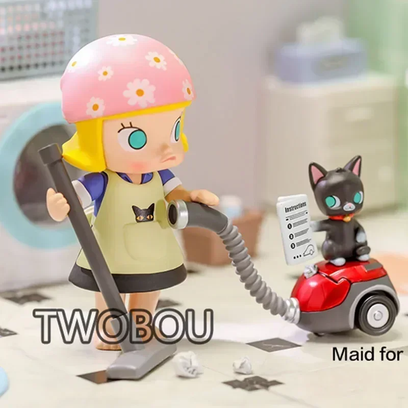 POP MART Hari yang Menyenangkan dengan Seri Molly Blind Box - Figur Anime Lucu Hiasan Meja Koleksi Mystery Box Guess Bag Toys Do